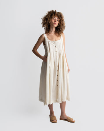 Romantic White Midi Dress, high quality ethical clothing, list of sustainable brands, best organic and sustainable clothing brands, certified organic clothing, best organic clothing, cotton clothing brands, eco friendly women's clothing, ethical women's clothing, minimal shop online, minimalism brand
