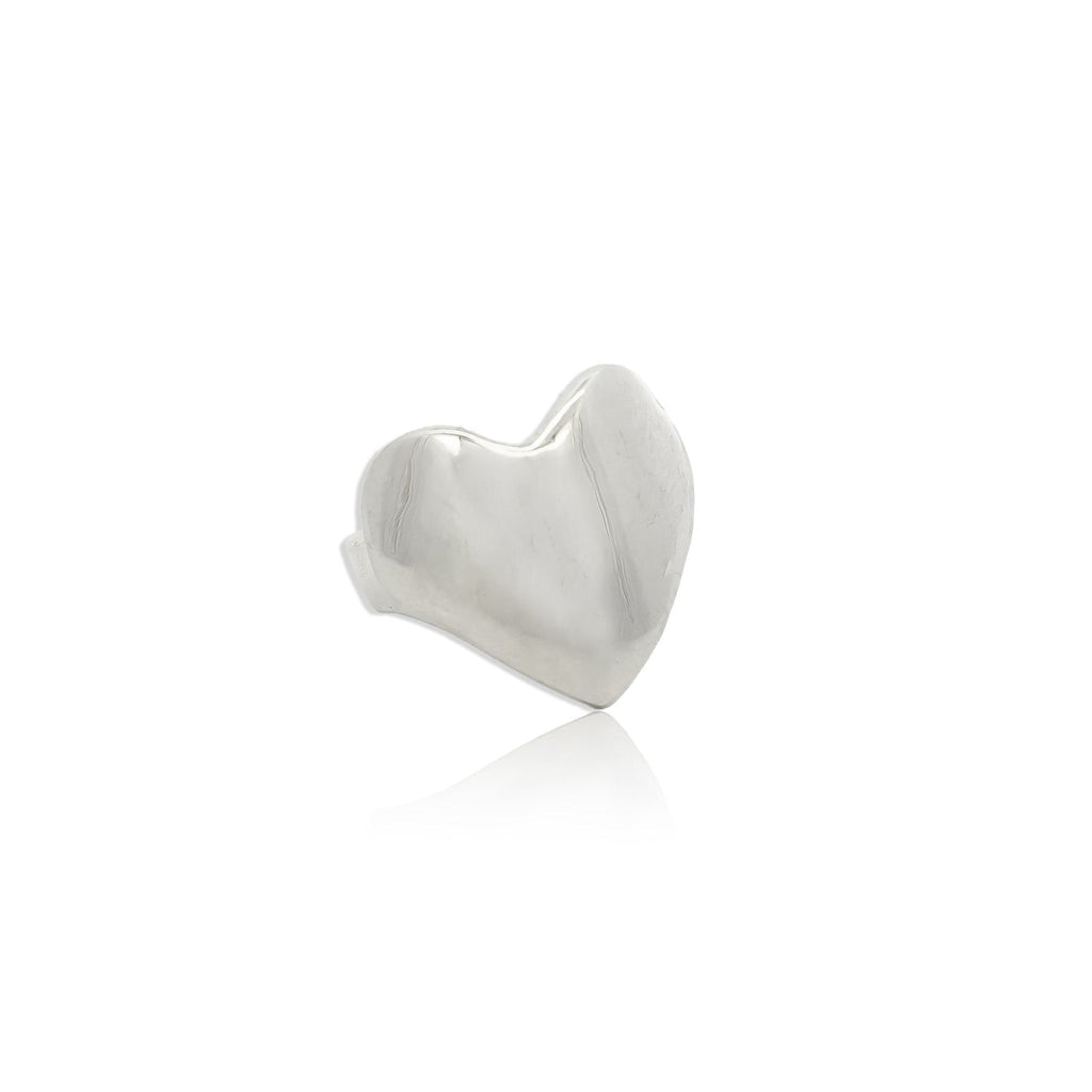 Introducing the Eros Heart Ring, a luxurious signet style crafted from an original wax sculpture and cast in recycled sterling silver. Named after the Greek god of love, this chunky ring is available in brass, gold plated, and 14k gold. Each piece is made to order with meticulous care, perfect for elevating any occasion.