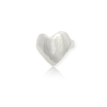 Introducing the Eros Heart Ring, a luxurious signet style crafted from an original wax sculpture and cast in recycled sterling silver. Named after the Greek god of love, this chunky ring is available in brass, gold plated, and 14k gold. Each piece is made to order with meticulous care, perfect for elevating any occasion.