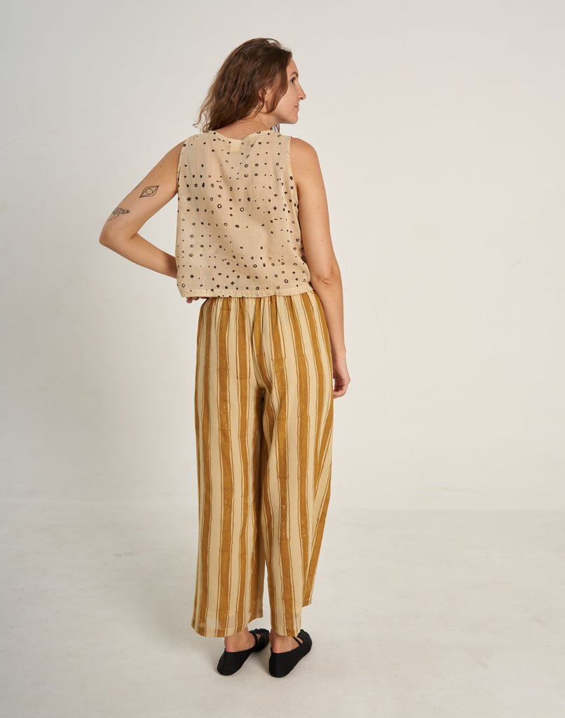 Buy Mustard Zebra Stroll Pant for Women At World of Crow