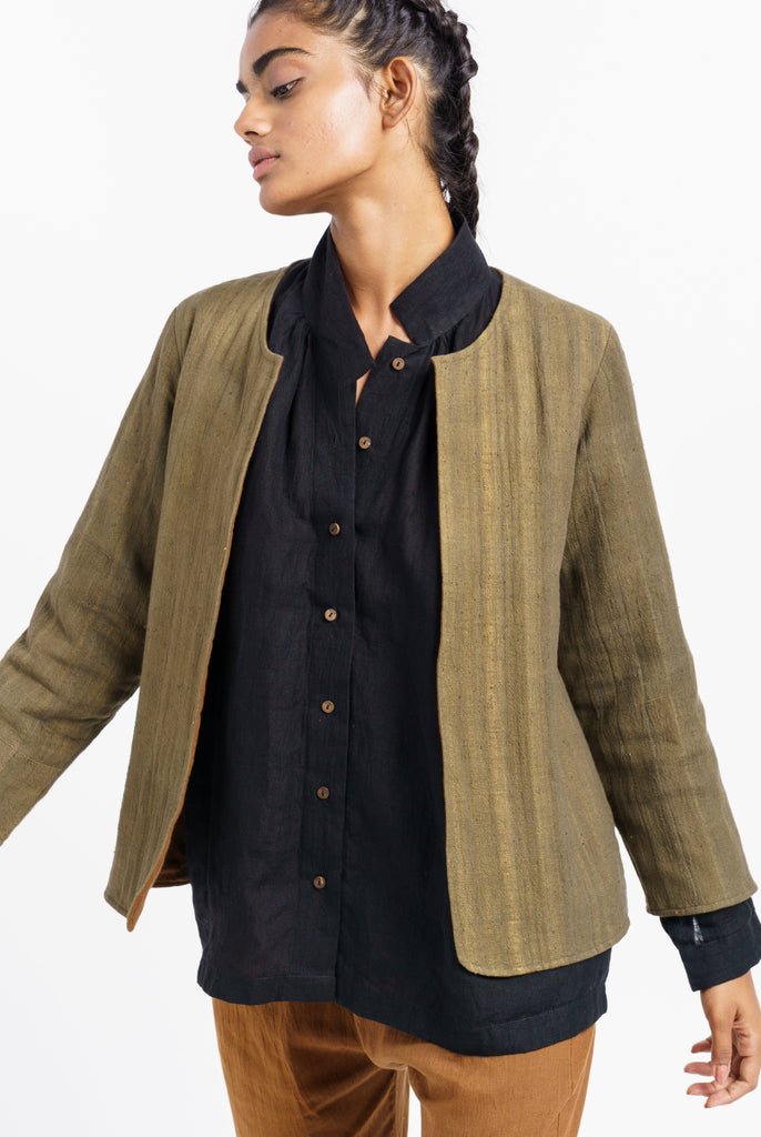 Olive organic cotton Jacket, ethical sustainable clothing brands, fashion brands that are sustainable, 100 organic cotton women's clothing, organic cotton clothes online shop, all cotton women's clothing, buy cotton clothes online, all cotton women's clothing, cotton clothing for women, minimal clothes shop, minimalist clothing