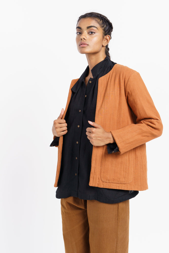 Quilted brown cotton Jacket, the ethical clothing company, what are the most ethical clothing companies, organic hemp shirts, organic linen dress, cotton clothing USA online, cotton on clothes for ladies, organic womens clothing, women's cotton clothing brands, minimalist clothing essentials, minimalist dressing