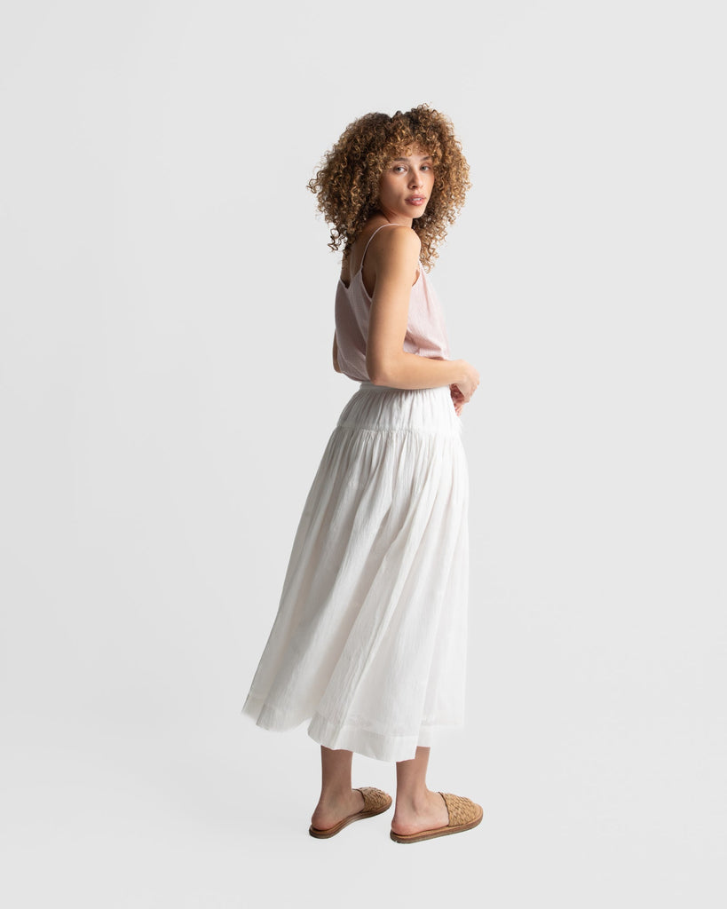 Pure white midi skirt, sustainable clothing brands, pure organic cotton clothing, where to buy organic cotton clothes, all cotton women's clothing, cotton clothes online, 100 cotton women's clothing, soft cotton clothes for women's, minimalist clothing women, minimalist store clothes